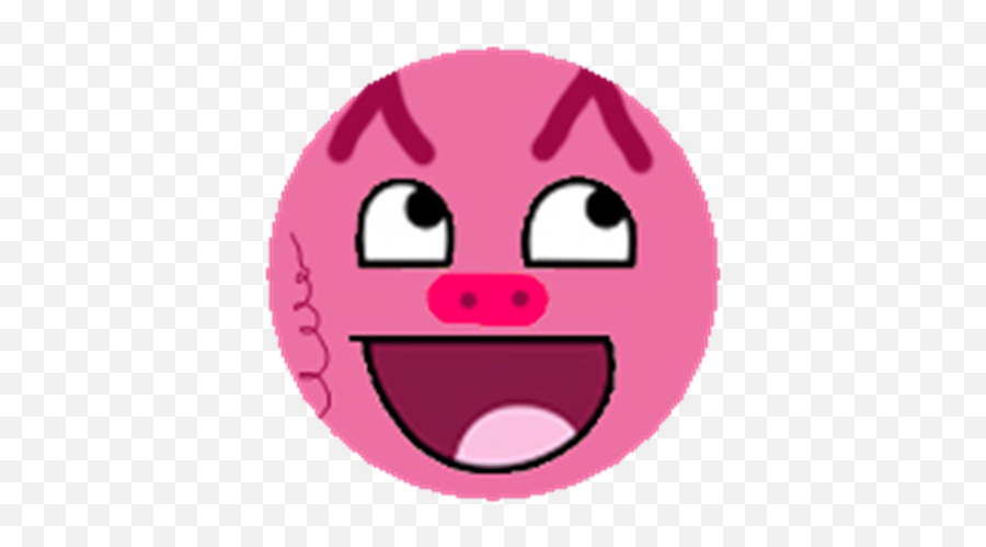 Pig - Super Happy Face Roblox Emoji,Pig Face Emoticon