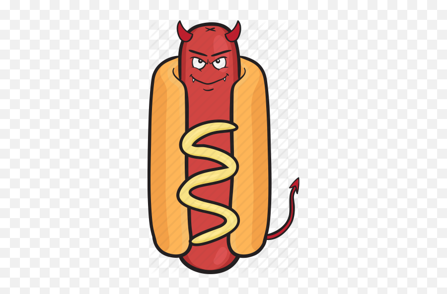 Bun Dog Emoji Hot Mustard Smiley - Cool Hot Dog,Hotdog Emoji