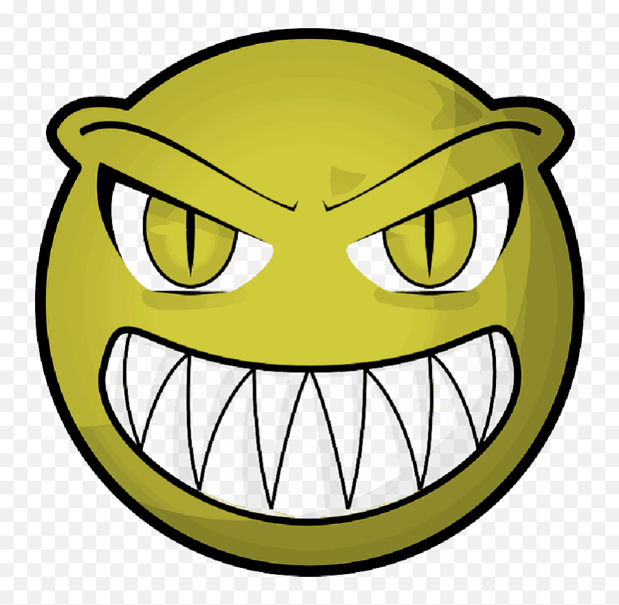 Halloween Monster Face Golden Eyes Devil Clipart - Full Scary Clip Art Monster Emoji,Milky Way Emoji