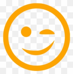 Orange Wink Icon - Free Orange Emoticon Icons Watch Video Icon Png Emoji,Winking Emoji Gif