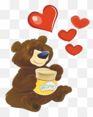 Ftestickers Bear Honeypot Love Cute - Bear Moral Stories In Hindi Emoji,Honeypot Emoji