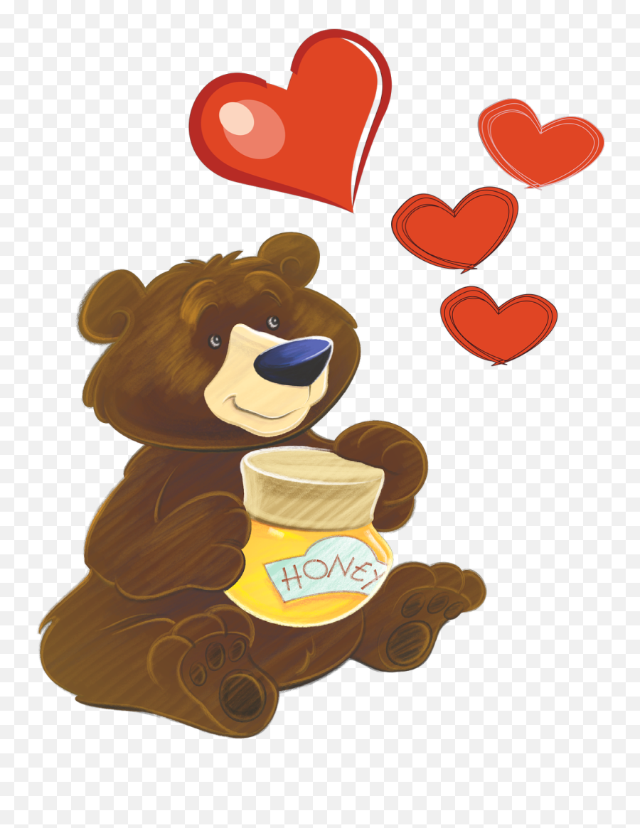 Ftestickers Bear Honeypot Love Cute - Bear Moral Stories In Hindi Emoji,Honeypot Emoji