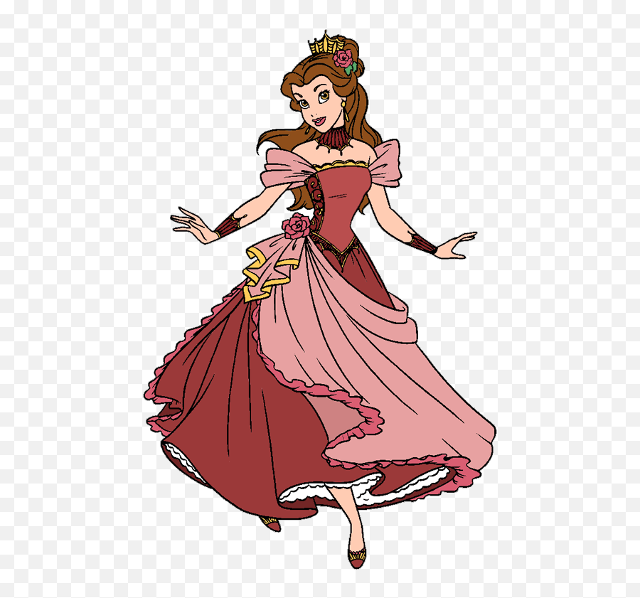 Costume Clipart Dancing Costume Dancing Transparent Free - Disney Princess Belle New Dress Emoji,Red Dress Dancer Emoji