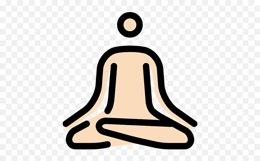 Person In Lotus Position Emoji Clipart Free Download - Emoji,Emoji Bell Line