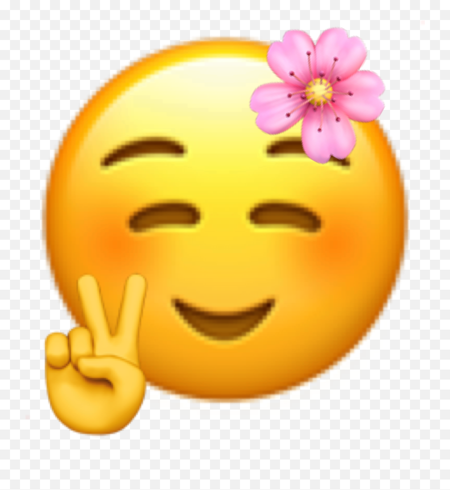 Emoji Vacation Beach Flower Peace Fyp - Happy,Beach Emoji