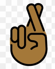 Medium - Crossed Fingers Emoji