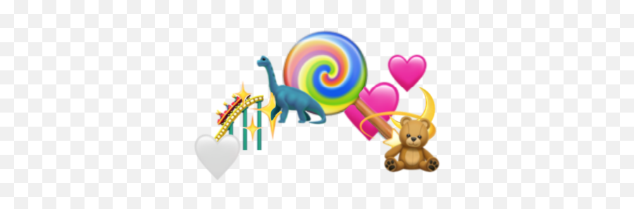 Lollipop Teddybear Hearts Dinosaur Sticker By Hi - Lovely Emoji,Emoji Lollipops