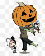Evil pumkin giant defeated by Luni Sticker Relic - Anime Zombie Emoji