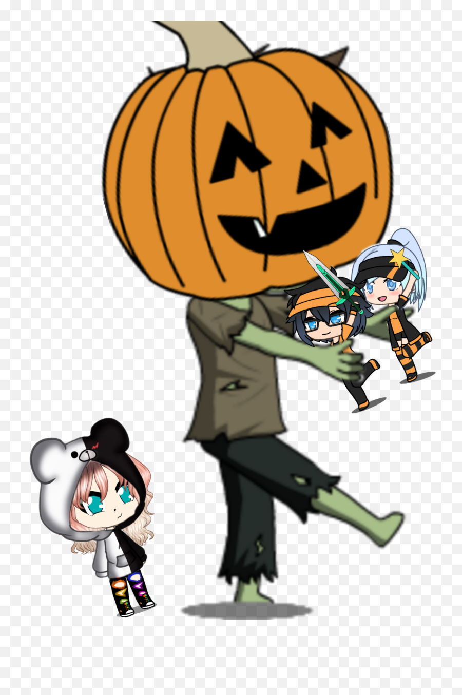 Evil Pumkin Giant Defeated By Luni Sticker By Relic - Anime Zombie Emoji,Defeated Emoji