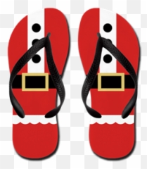 Cute Santa Suit Christmas Flip Flops - Emoji