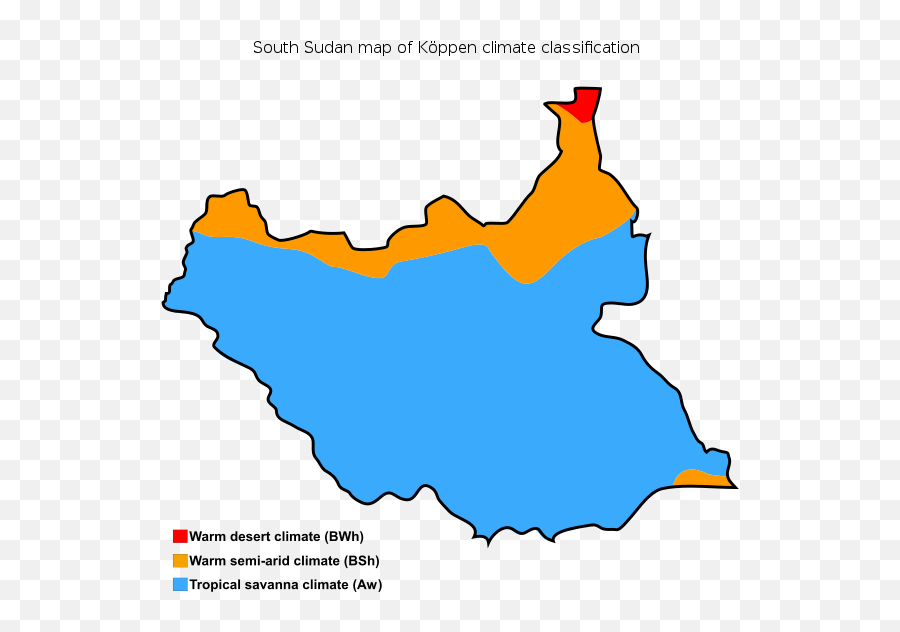 South Sudan Map Of Köppen Climate - South Sudan Climate Map Emoji,University Of Utah Emoji