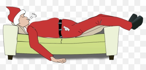 Nap Sleeping Sofa Tired Couch - Clipart Santa Emoji