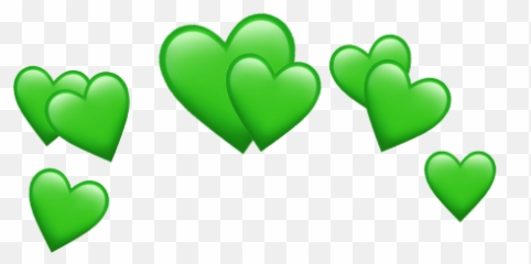Greenheartcrownemoji - Green Heart Crown Png,Green Heart Emoji Png