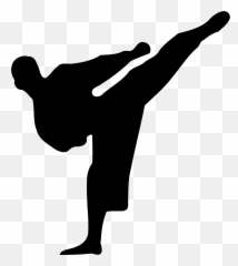1796 Karate Free Clipart - Karate Kick Silhouette Emoji,Karate Emoji