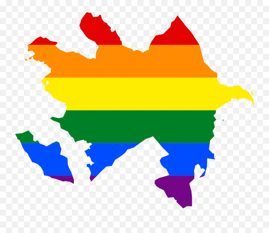 Lgbt Flag Map Of Azerbaijan - Gay Azerbaijan Emoji,Lgbt Flag Emoji