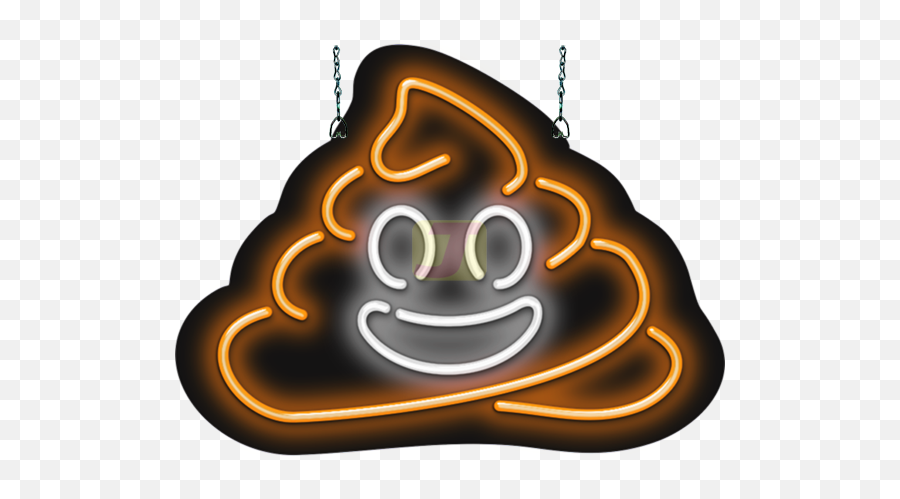 Poop Emoji Neon Sign - Sign,Massage Emoji