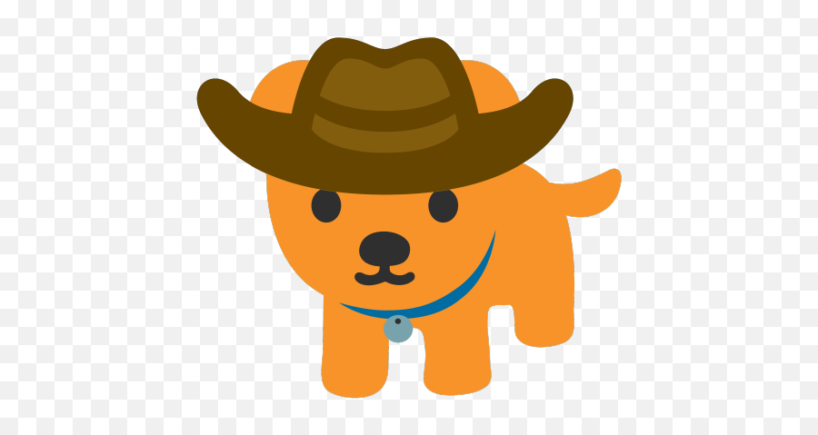 Use Of Cowboy Emoji - Android Puppy Dog Emoji,Sad Cowboy Emoji