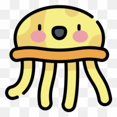 Jellyfish - Clip Art Emoji,Jellyfish Emoticon