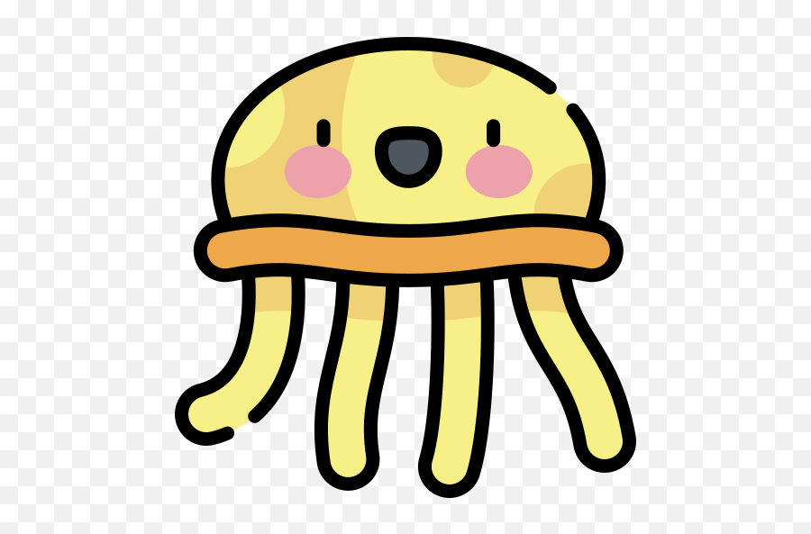 Jellyfish - Clip Art Emoji,Jellyfish Emoticon