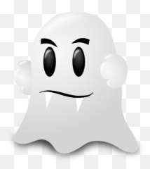 White Halloween Ghost Vector Illustration - Transparent Emoji