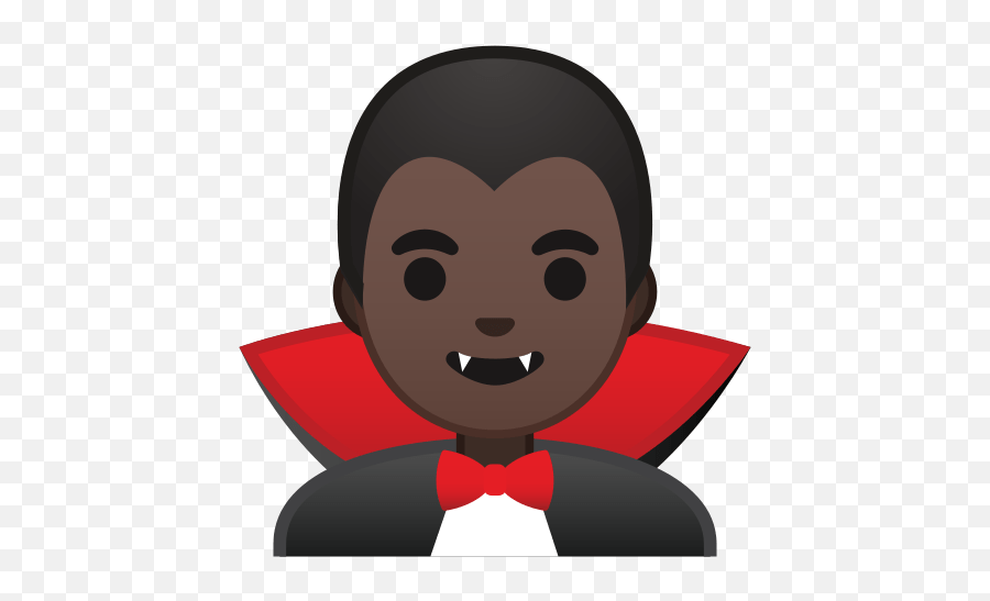 Man Vampire Emoji With Dark Skin Tone - Emoji De Vampiro,Emoji Bow Tie