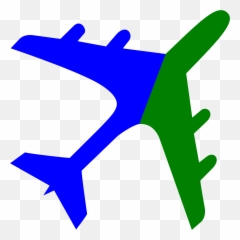 Fileairplane Silhouette Blue Green - Airplane Silhouette Emoji,Flag Airplane Emoji