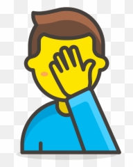 Man Facepalming Emoji Clipart Free Download Transparent - Transparent Family Emoji,New Facepalm Emoji