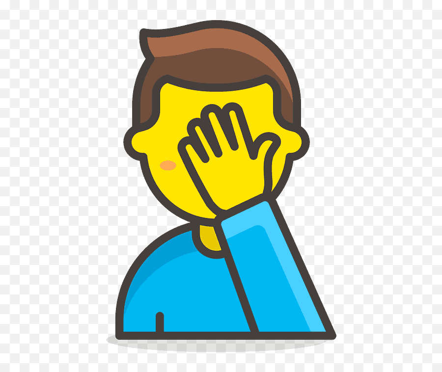 Man Facepalming Emoji Clipart Free Download Transparent - Transparent Family Emoji,New Facepalm Emoji