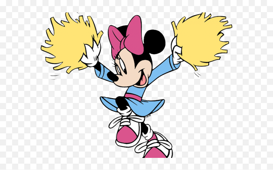 Cheerleader Clipart Disney - Minnie Mouse Cheerleader Emoji,Cheerleader Emoji