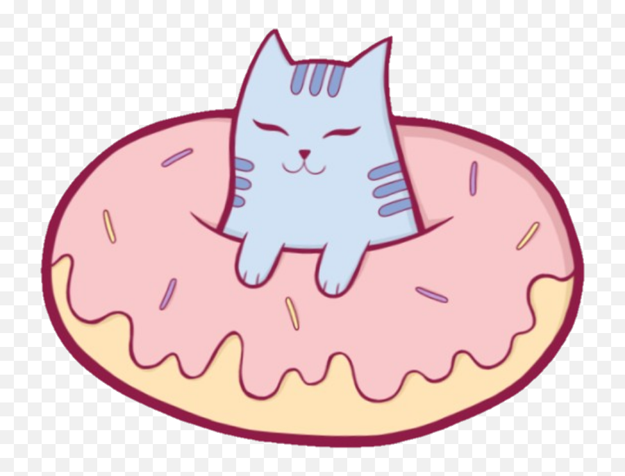 Neko Donut Yum Cute Sweet Kittylove - Kitty Doughnut Cute Emoji,Neko Emoji