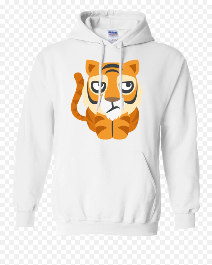 Bored Tiger Emoji Hoodie - Thing 1 White Hoodie,Cougar Emoji