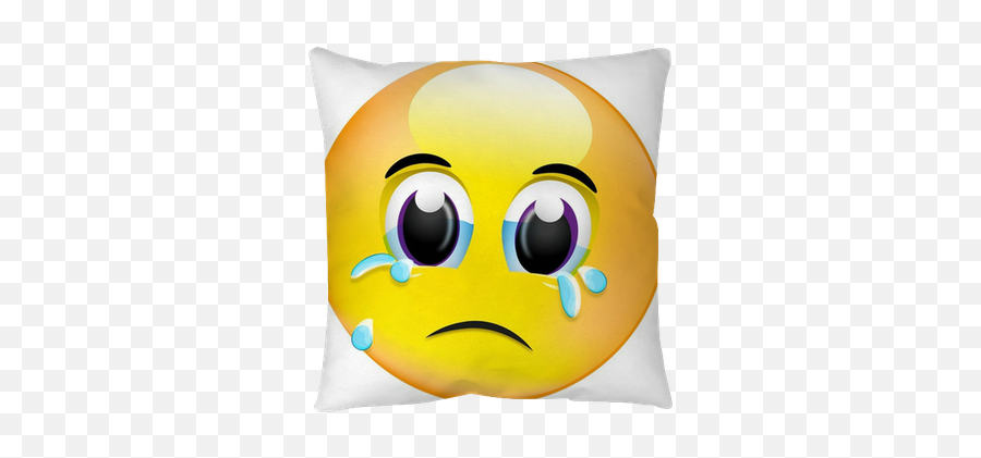 Der Trauer Throw Pillow Pixers - Smileys Traurig Mit Tränen Emoji,Emoji Faces Pillows