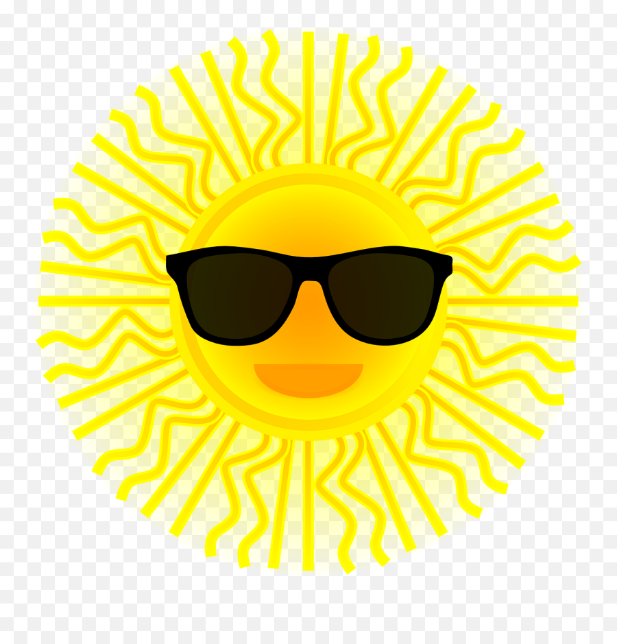 Summer Glasses Sun Sunglasses Weather - Animated Sun With Sunglasses Emoji,Bee Emoticon