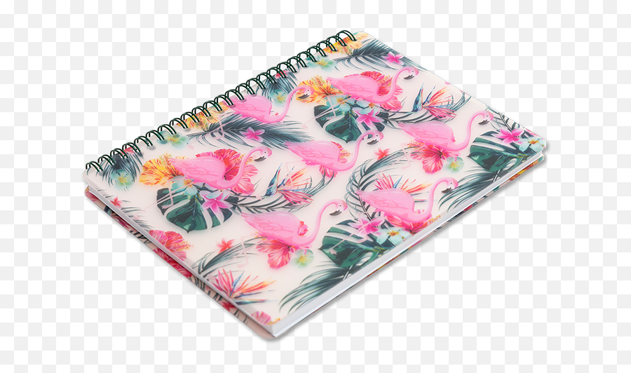 Flamingo Palm Springs A5 Poly Notebook - Pansy Emoji,Find The Emoji Notebook