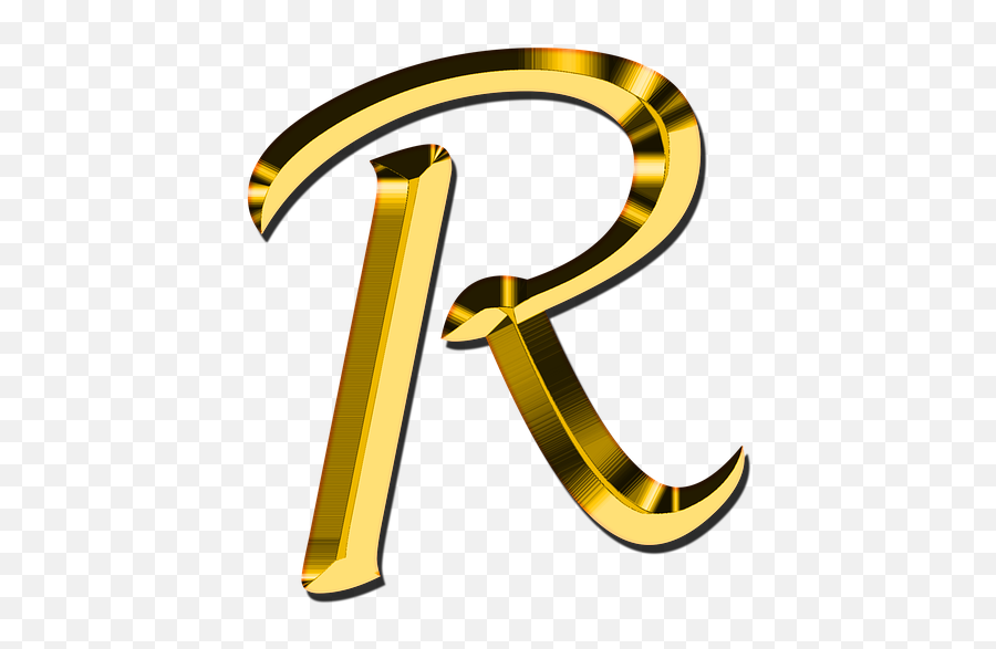 Free Letter R R Images - Letter R Gold Png Emoji,Rainbow Heart Emoji Copy And Paste