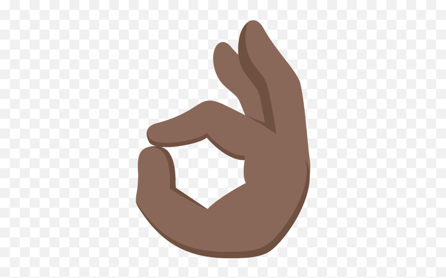 Hand Sign Dark Skin Tone Emoji Emoticon - Ok Sign Emoji Vector,Okemoji