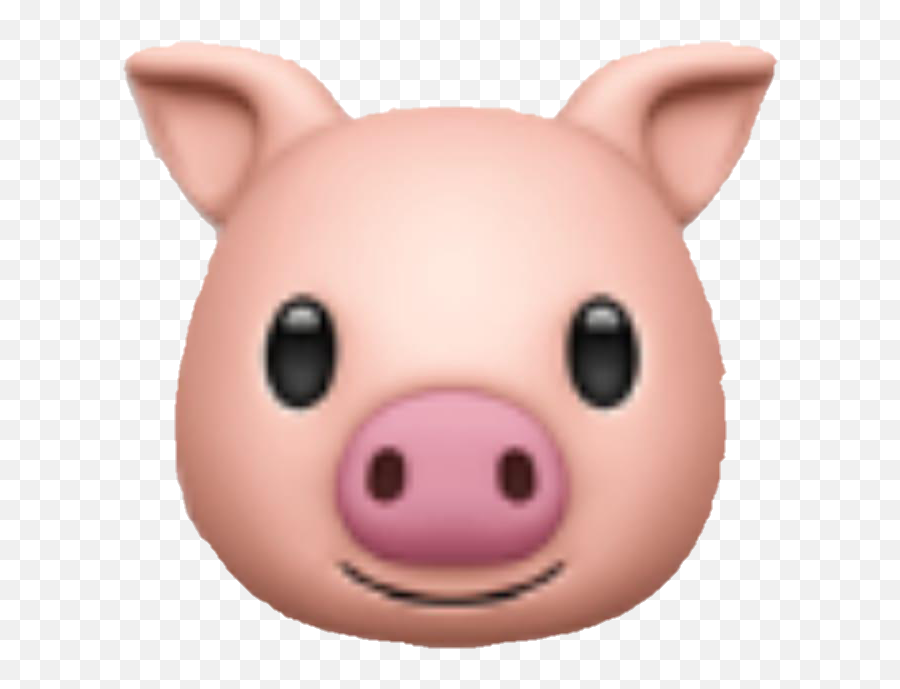 Emoji Pink Pigface Pig Pighead - Emojis De Iphone Animales,Pig Face Emoji