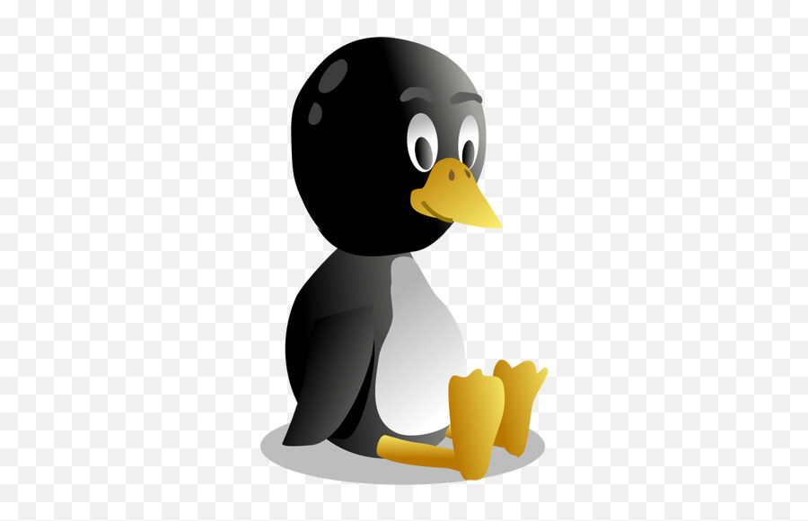 Vector Image Of Sitting And Sweating Penguin - Png Penguin Sitting Png Emoji,Bird Emoji