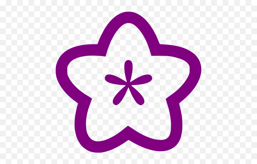 Purple Flower Icon - Purple Flower Icon Transparent Emoji,Flower On Facebook Emoticon