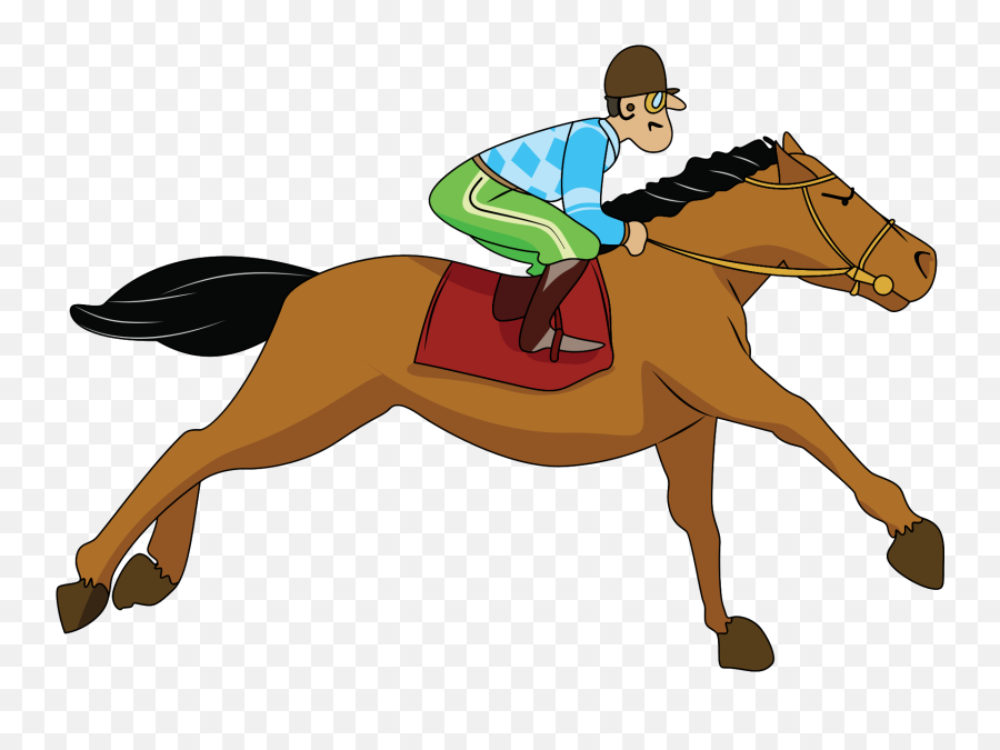 Horse With Jockey Vector Art Image - Jockey Clipart Emoji,Horse Arm Emoji