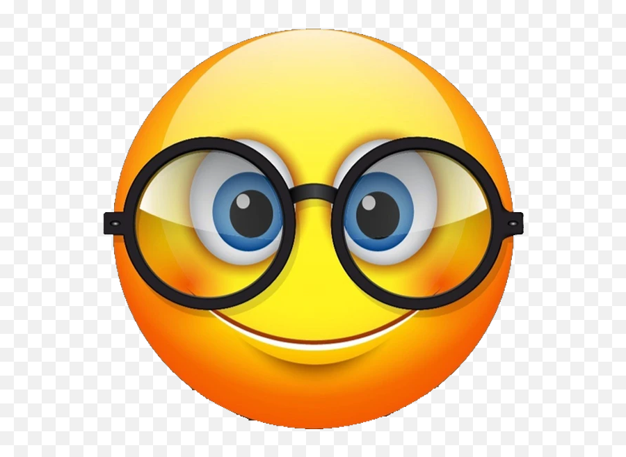 Round Glasses Emoji - Emoji With Round Glasses,Cd Emoji