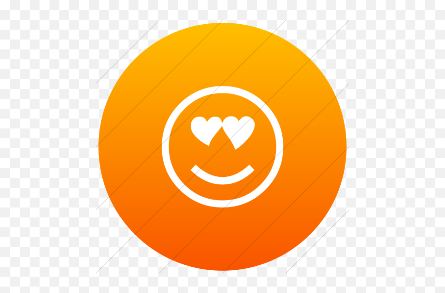 Iconsetc Flat Circle White - Orange Circle Refresh Png Emoji,Heart Eyes Emoticon