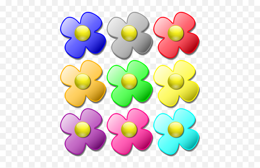 Game Marbles - Colored Flowers To Print Emoji,Plant Emoji