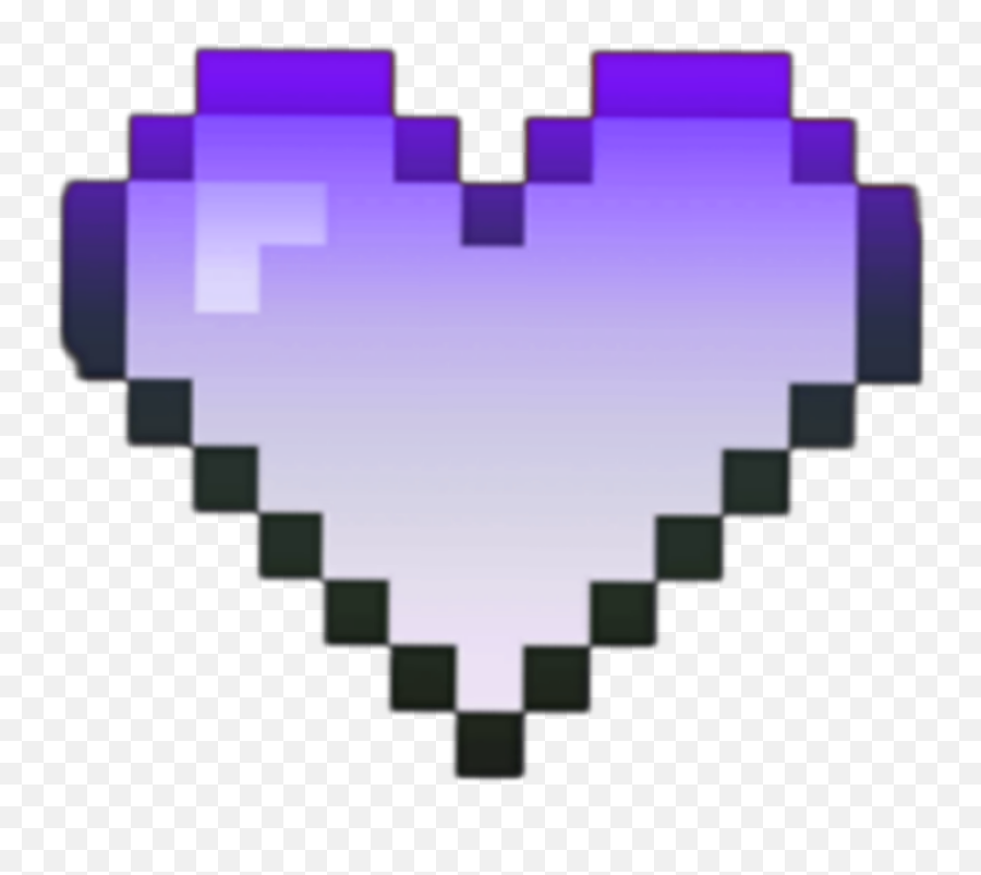 Purple Heart Pixel Tumblr Emoji Kawaii - Heart Pixel Art,Purple Heart Emoji Png
