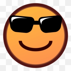 Smiling Face With Sunglasses Emoji For Facebook Email Sms - Transparent Orange Smiley Face,Sunglasses Emoji