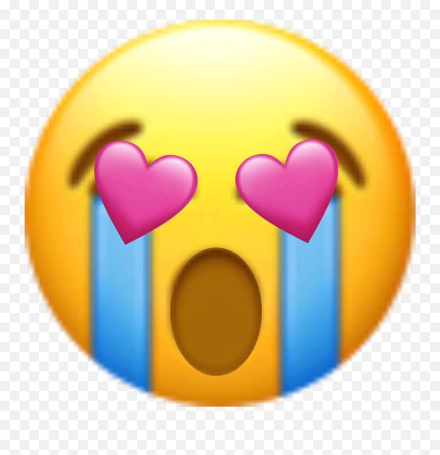 Emoji Cry Heart Yellow Pixle22 Heart Crying Heart Emoji Meme Free Transparent Emoji Emojipng Com