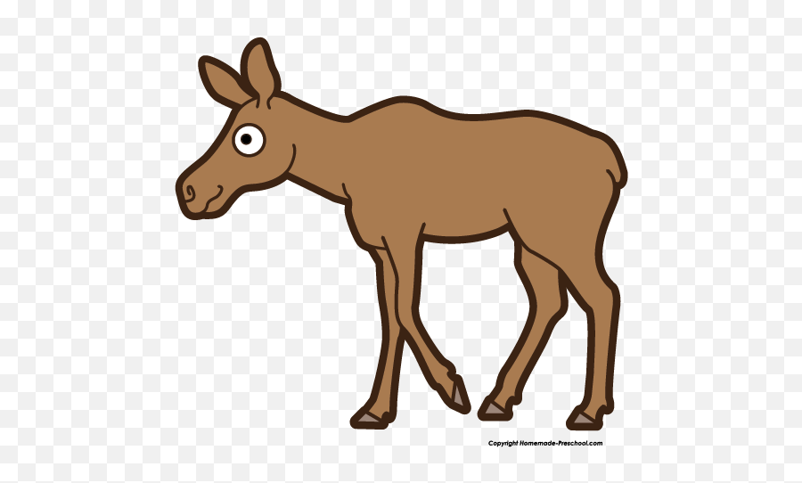 Cartoon Clipart Moose - Clip Art Emoji,Moose Emoticon