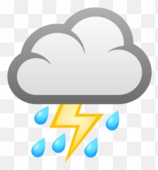 Emoji Cloud With Lightning And Rain To Copypaste Wprock - Cloud Computing,Fast Car Emoji