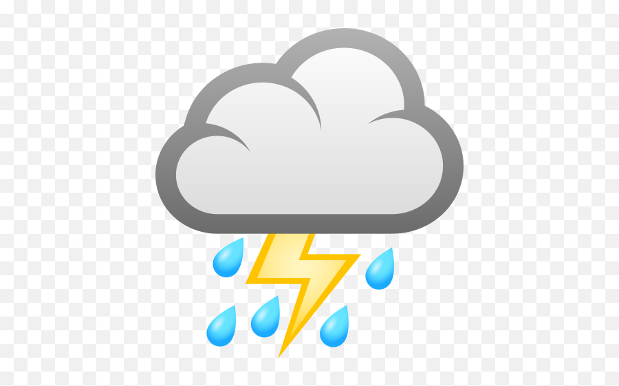 Emoji Cloud With Lightning And Rain To Copypaste Wprock - Cloud Computing,Fast Car Emoji