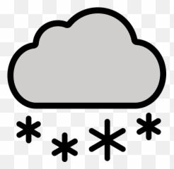 Cloud With Snow Emoji Clipart - Password Too Long,Snow Emoji Png